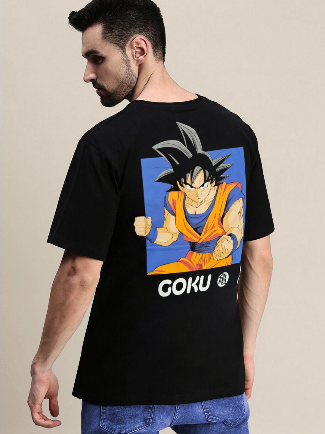 

Free Authority Men Black & Orange Dragon Ball Z Printed T-shirt