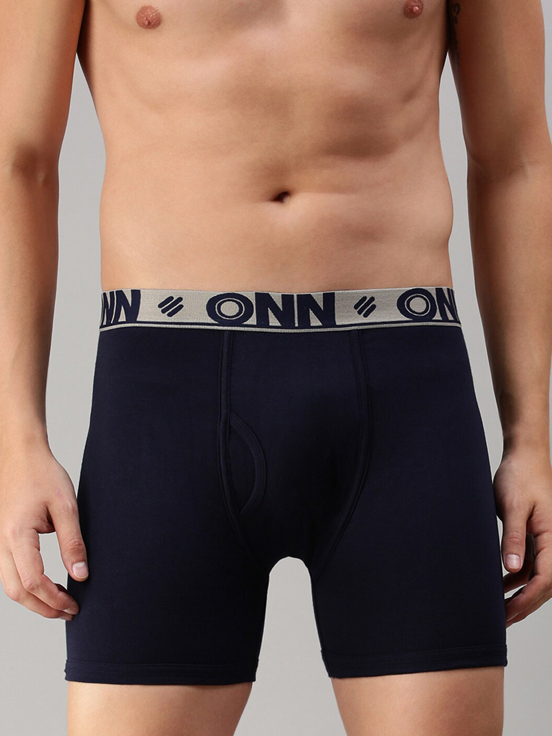 

ONN Men Pack Navy Blue Of 3 Solid Trunk