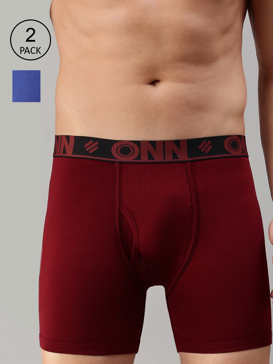 

ONN Men Pack Of 2 Solid Trunks ONN_274_INKBU_WN_2PC, Blue