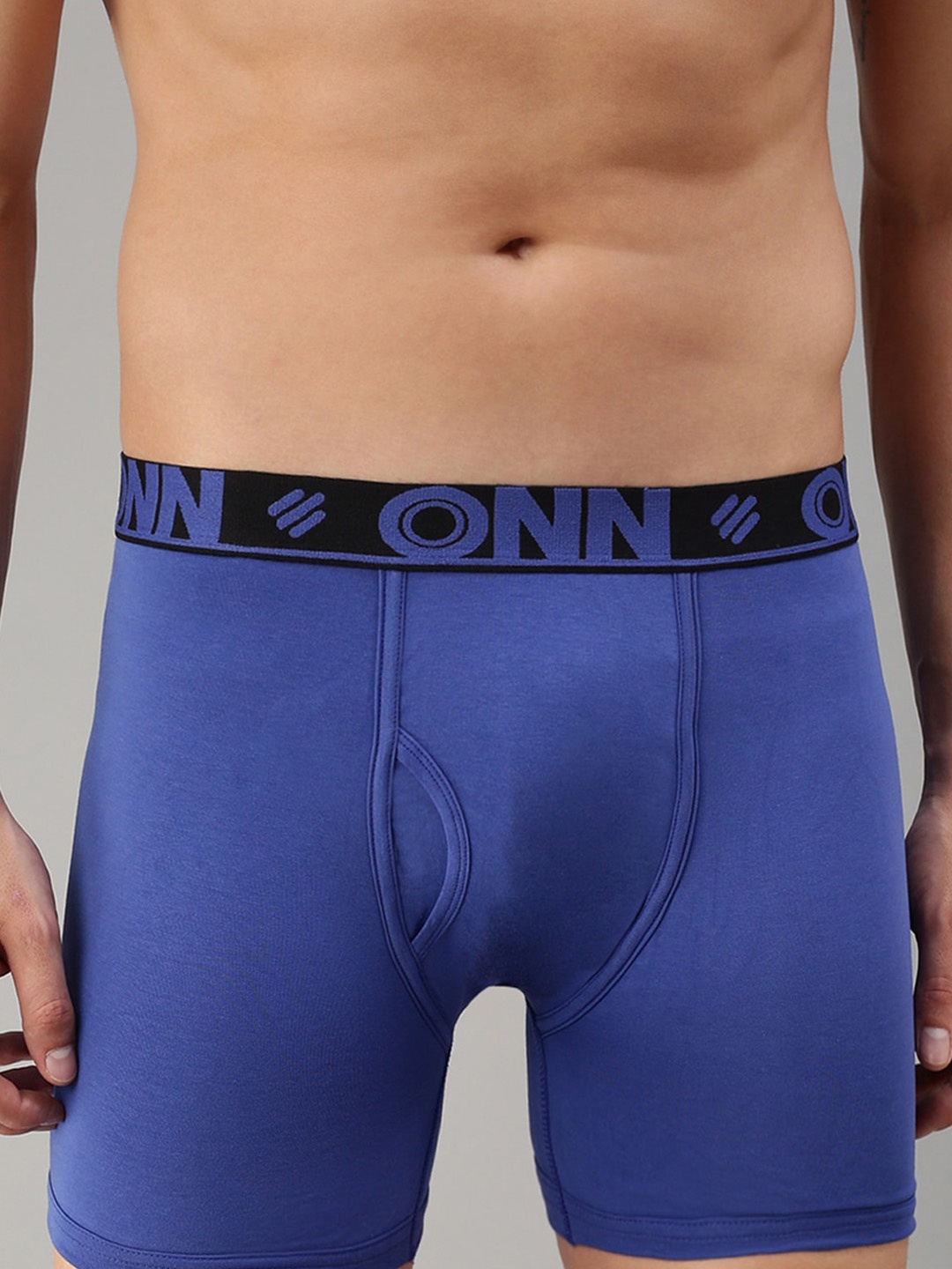 

ONN Men Pack Of 2 Blue Solid Trunks