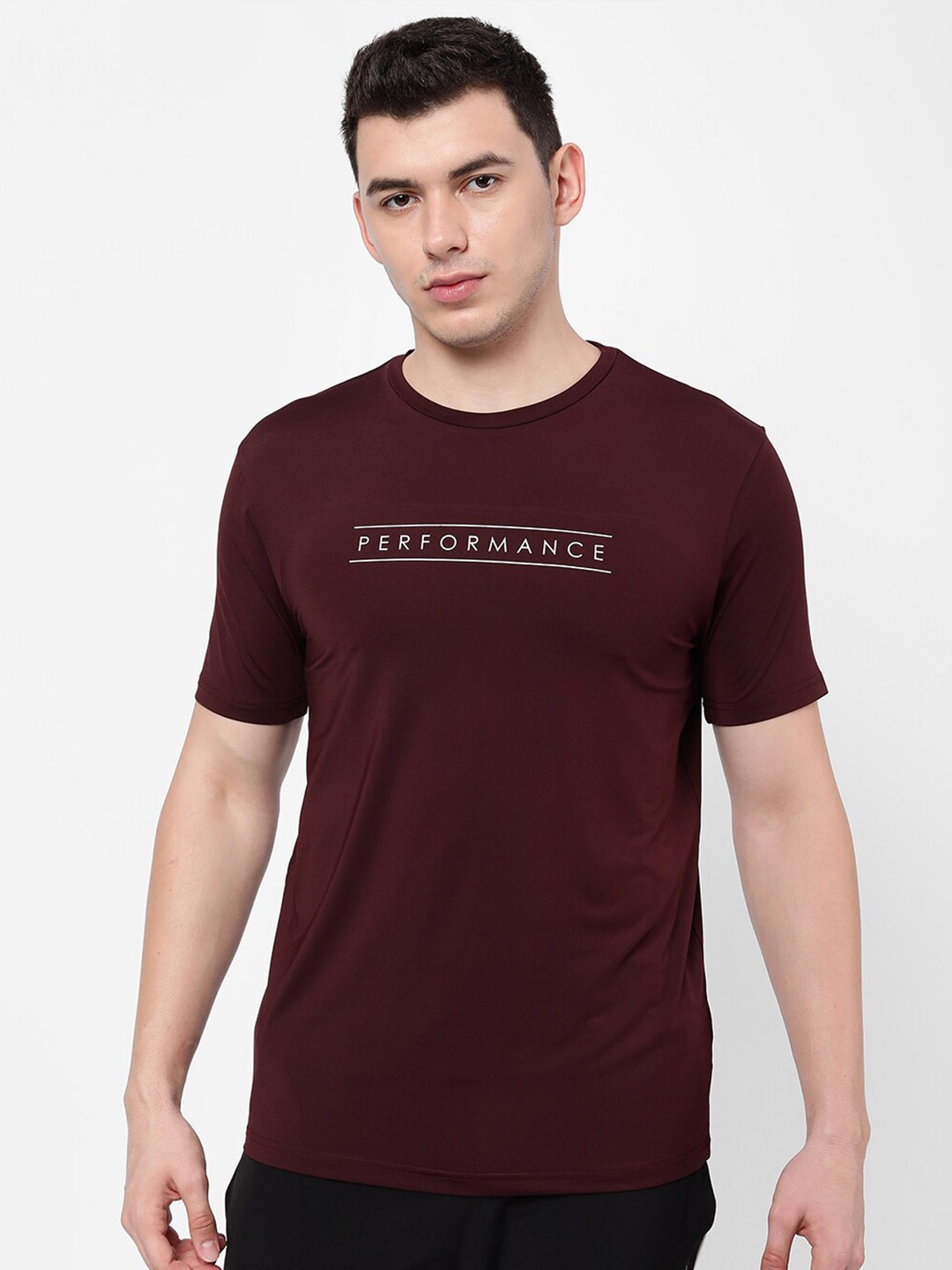 

R&B Men Purple Typography Printed T-shirt