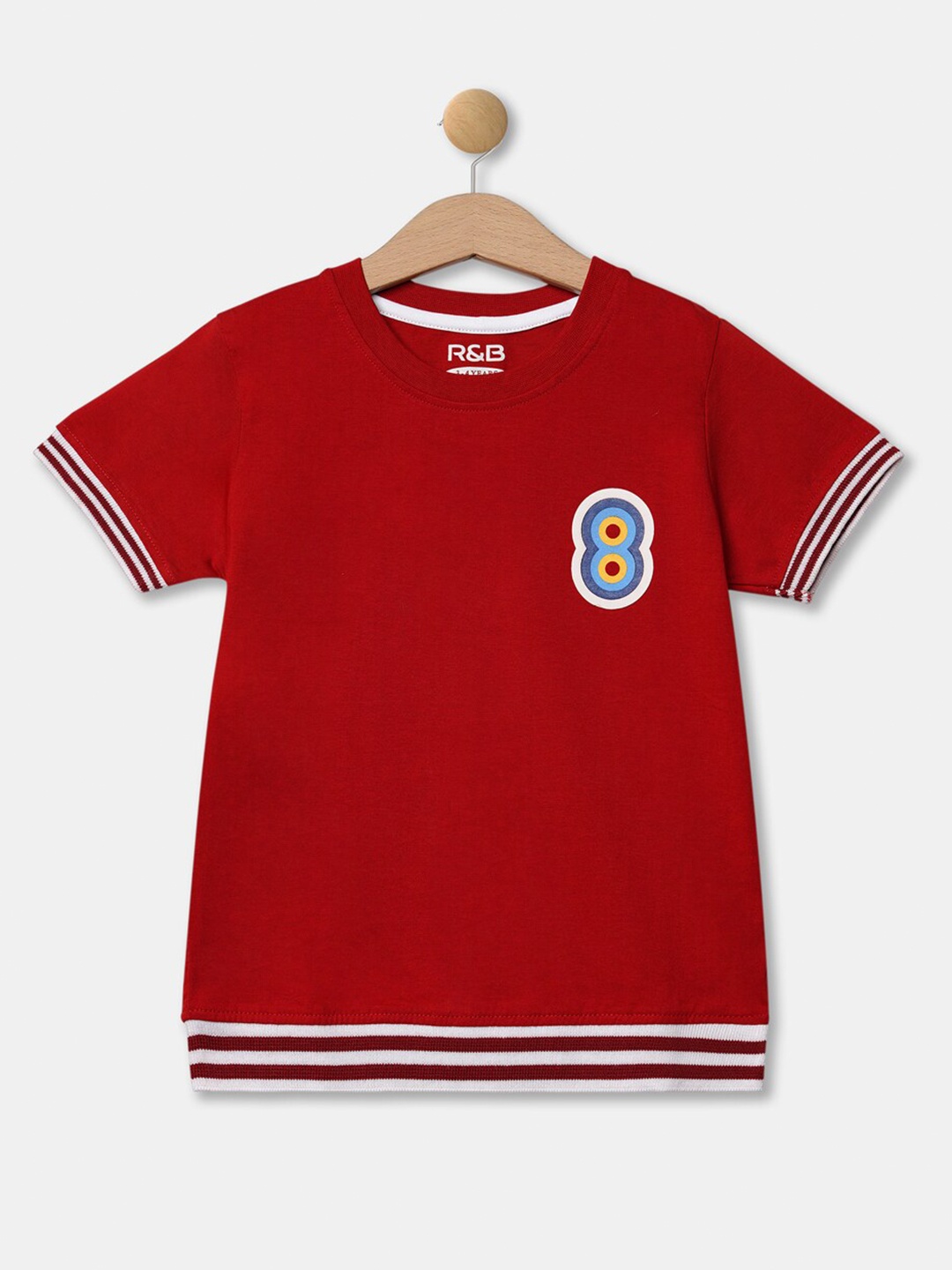 

R&B Boys Burgundy Regular Fit T-shirt