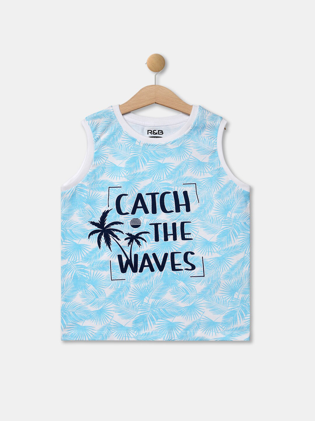 

R&B Boys Blue Typography Printed T-shirt
