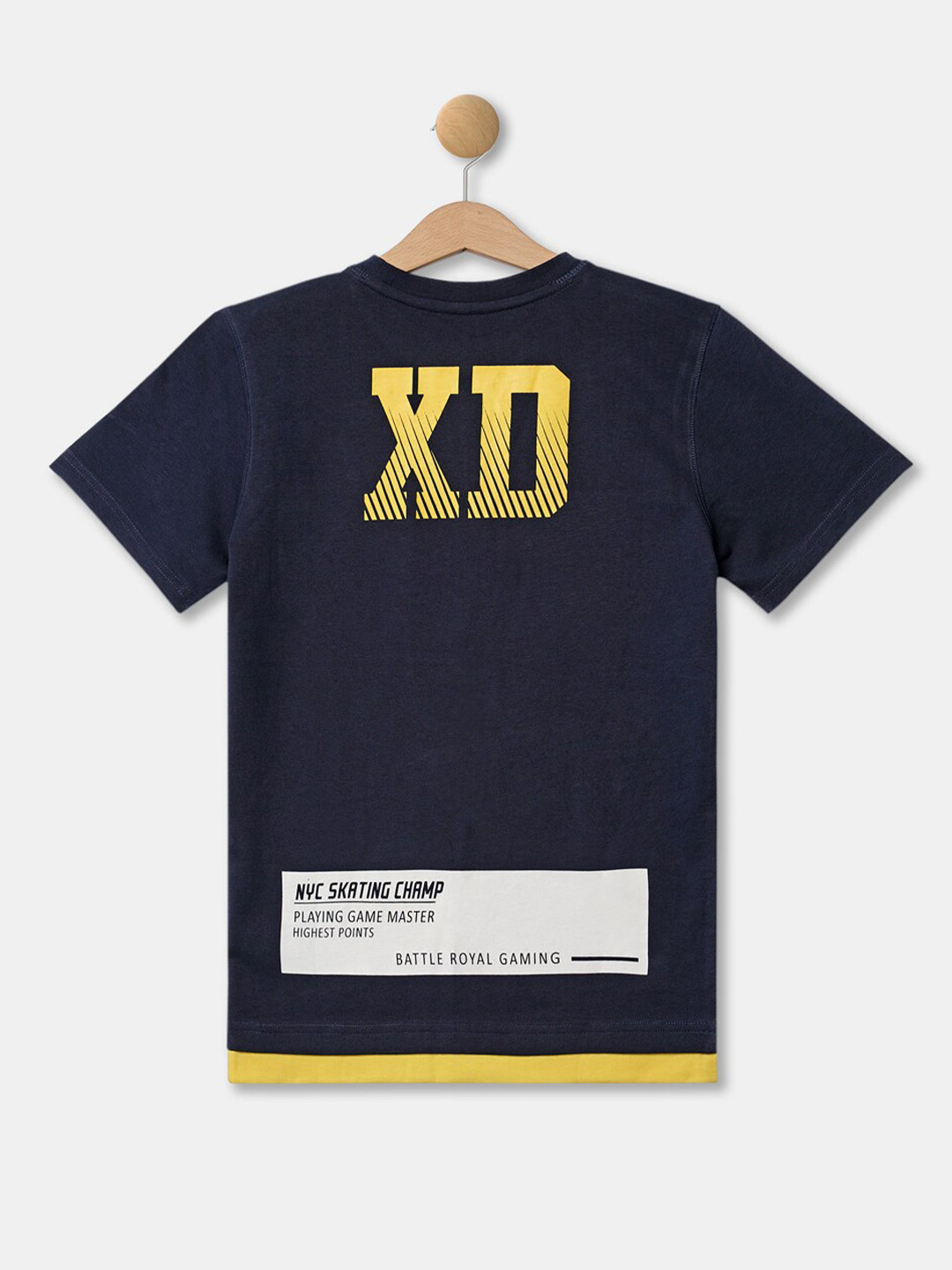 

R&B Boys Blue Typography Printed Cotton T-shirt