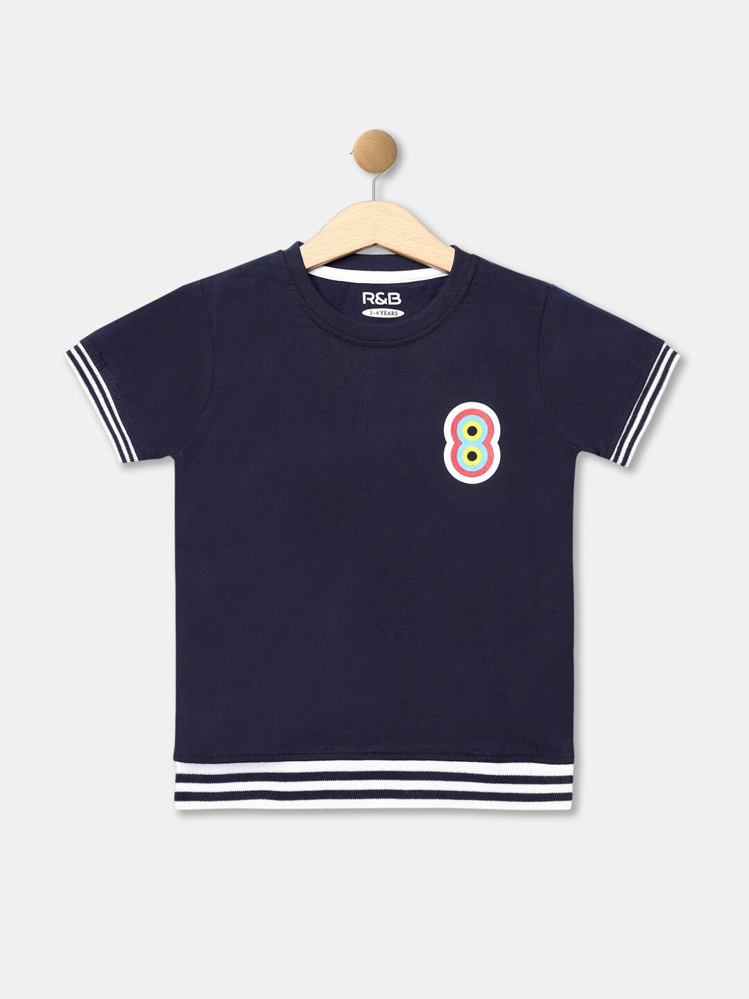 

R&B Boys Blue Typography Printed T-shirt