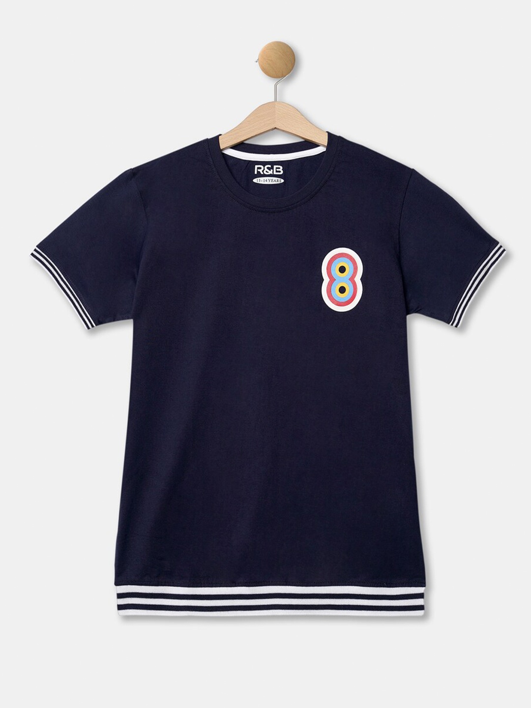

R&B Boys Blue Mandarin Collar T-shirt