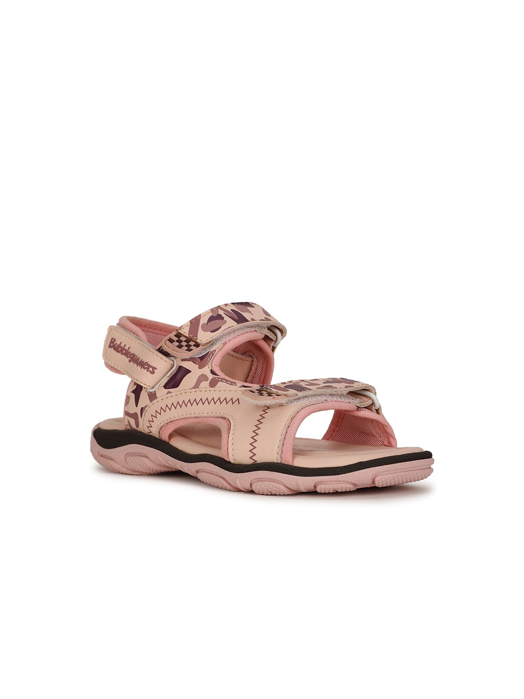 

Bubblegummers Girls Pink Printed Open Toe Flats