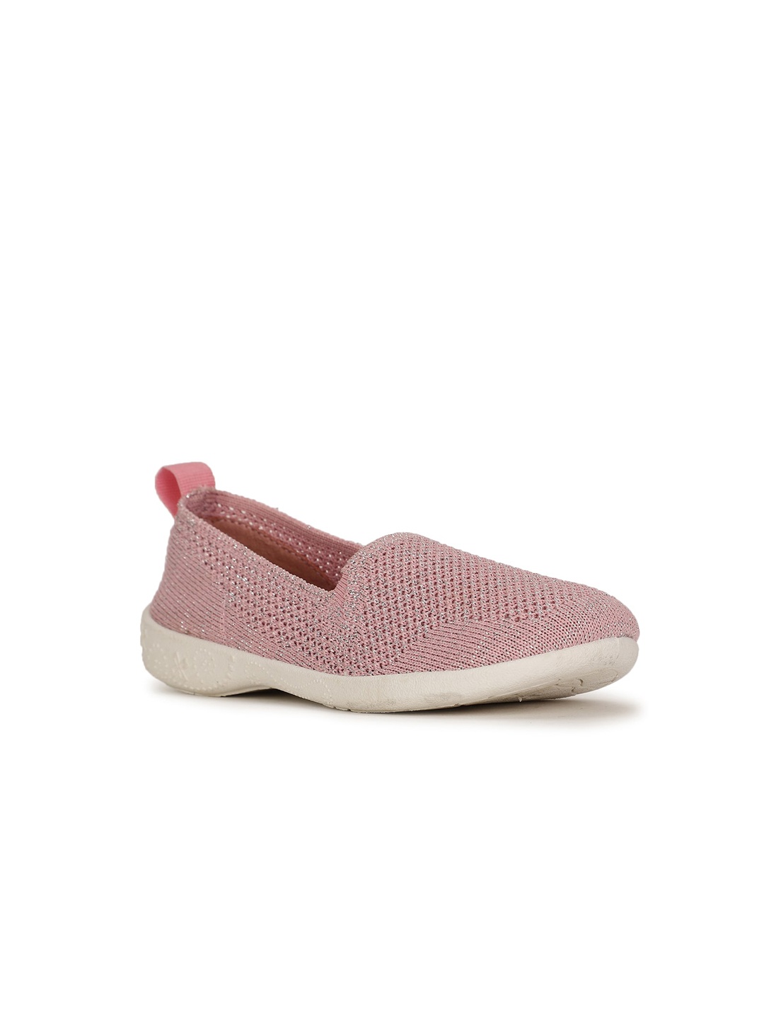 

Bubblegummers Girls Pink Woven Design Slip-On Sneakers