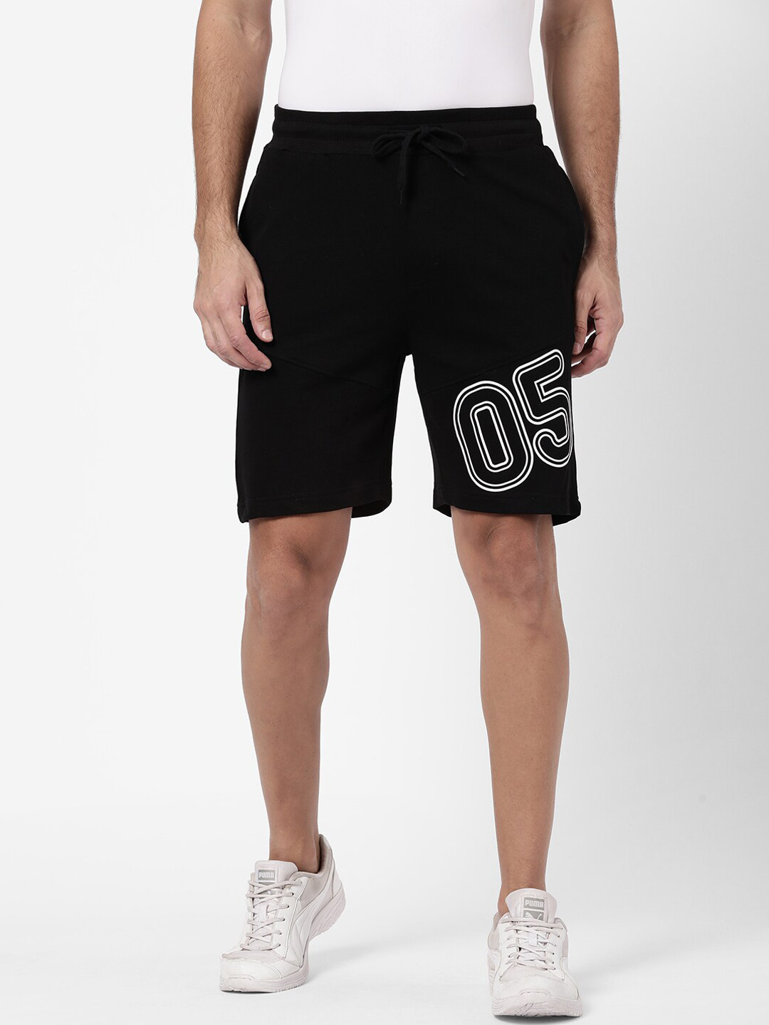 

R&B Men Black Printed Shorts