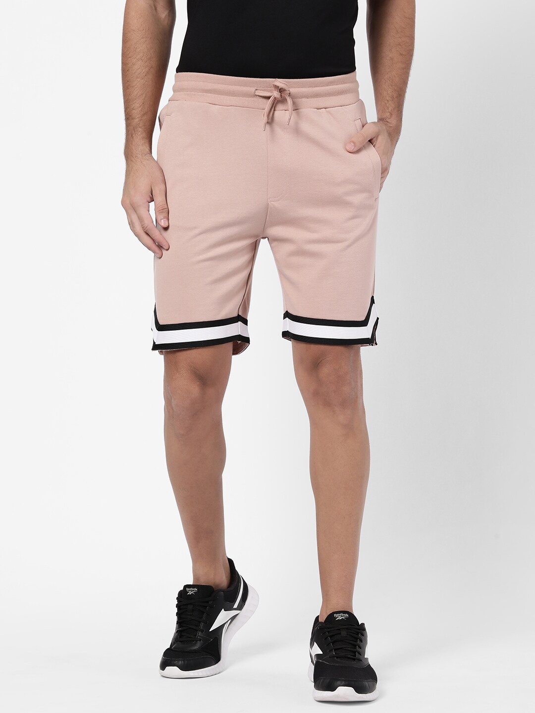 

R&B Men Pink Solid Shorts