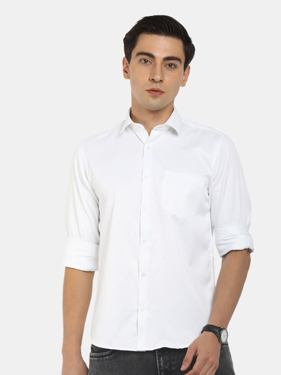 

J White by Vmart Men White Classic Formal Shirt