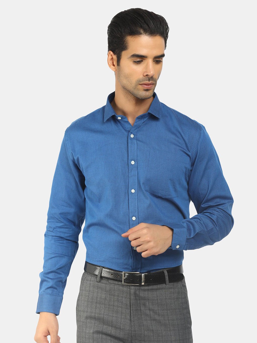 

J White by Vmart Men Blue Classic Formal Shirt