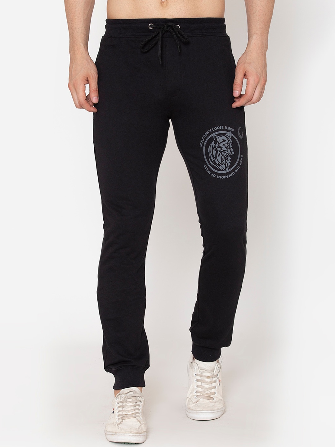 

FLAWLESS Men Black Solid Cotton Joggers