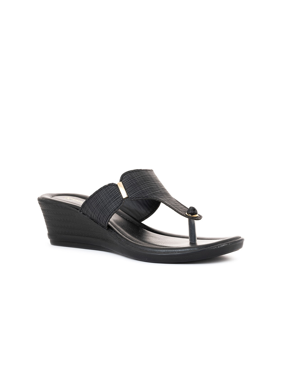 

Khadims Women Black Wedge Sandals