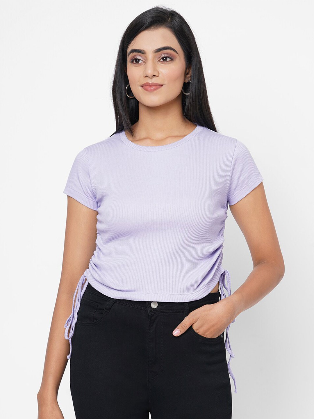 

Kraus Jeans Women Lavender Slim Fit T-shirt