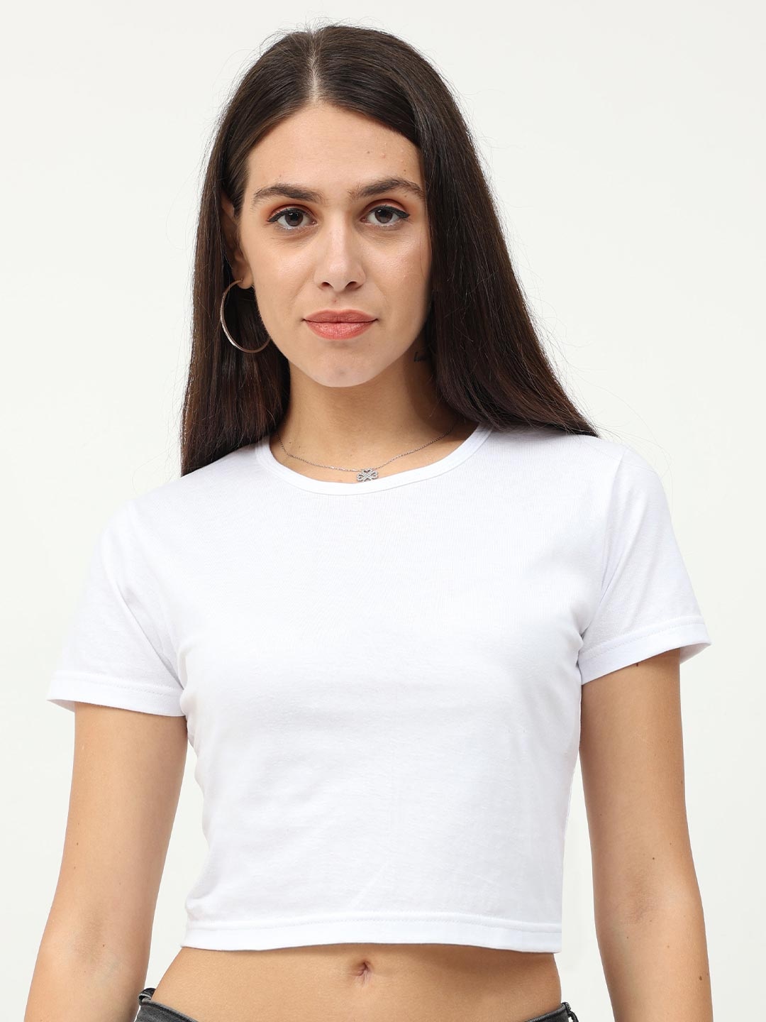 

Fleximaa White Crop Top