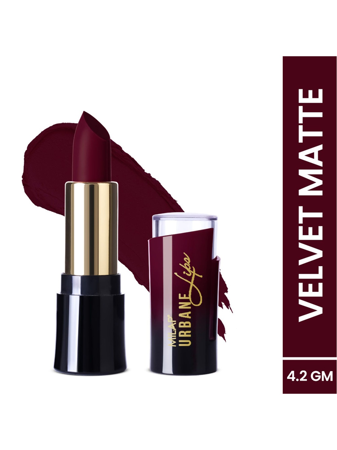 

MILAP Urbane Velvet Matte Lipstick - 4.2 gm - In Demand, Maroon