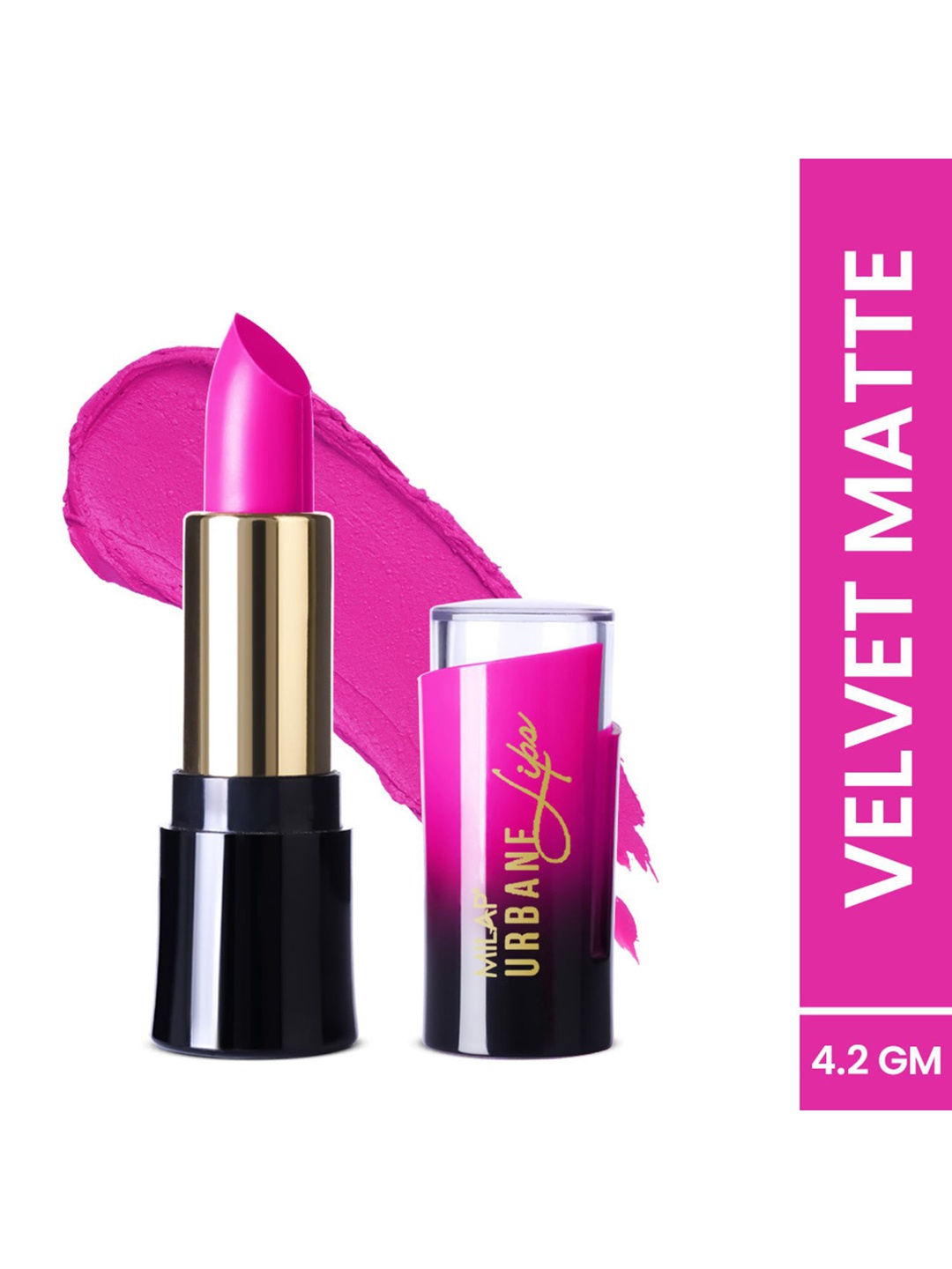 

MILAP Urbane Velvet Matte Lipstick - 4.2 gm - Ambitious, Pink