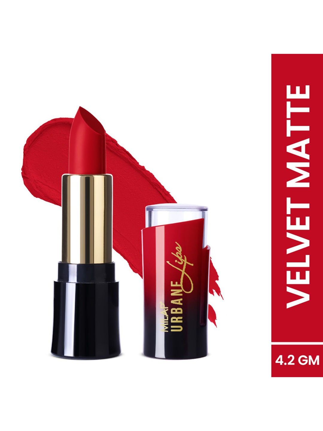 

MILAP Urbane Velvet Matte Lipstick - 4.2 gm - All Fired Up, Red