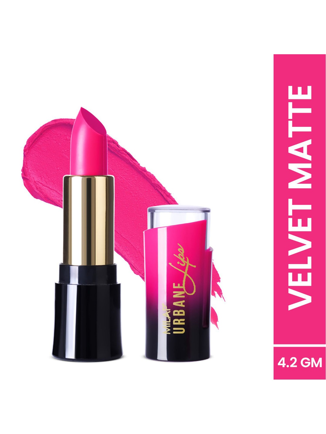 

MILAP Urbane Velvet Matte Lipstick - 4.2 gm - Bebe Alert, Pink