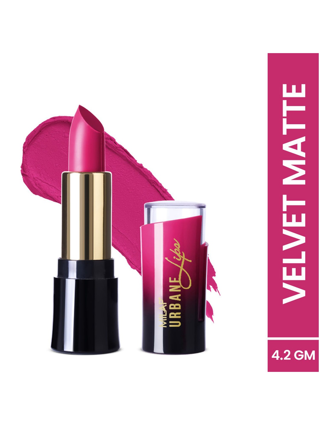 

MILAP Urbane Velvet Matte Lipstick - 4.2 gm - Amuse Me, Pink