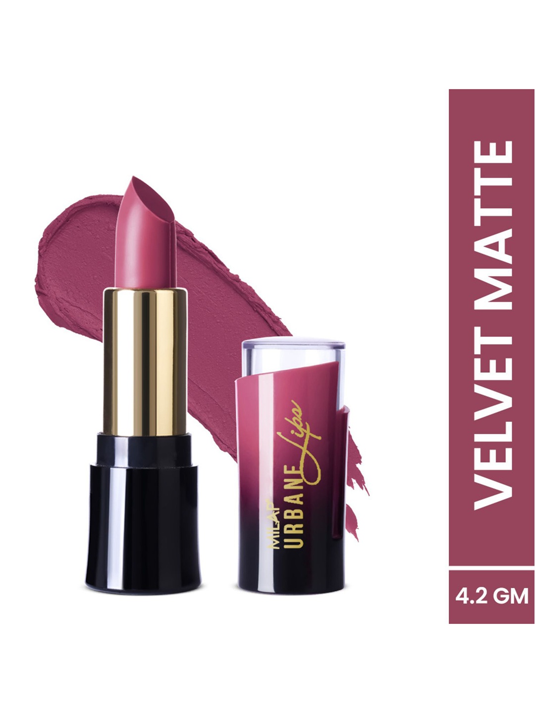 

MILAP Urbane Velvet Matte Lipstick - 4.2 gm - Almond Rose, Pink