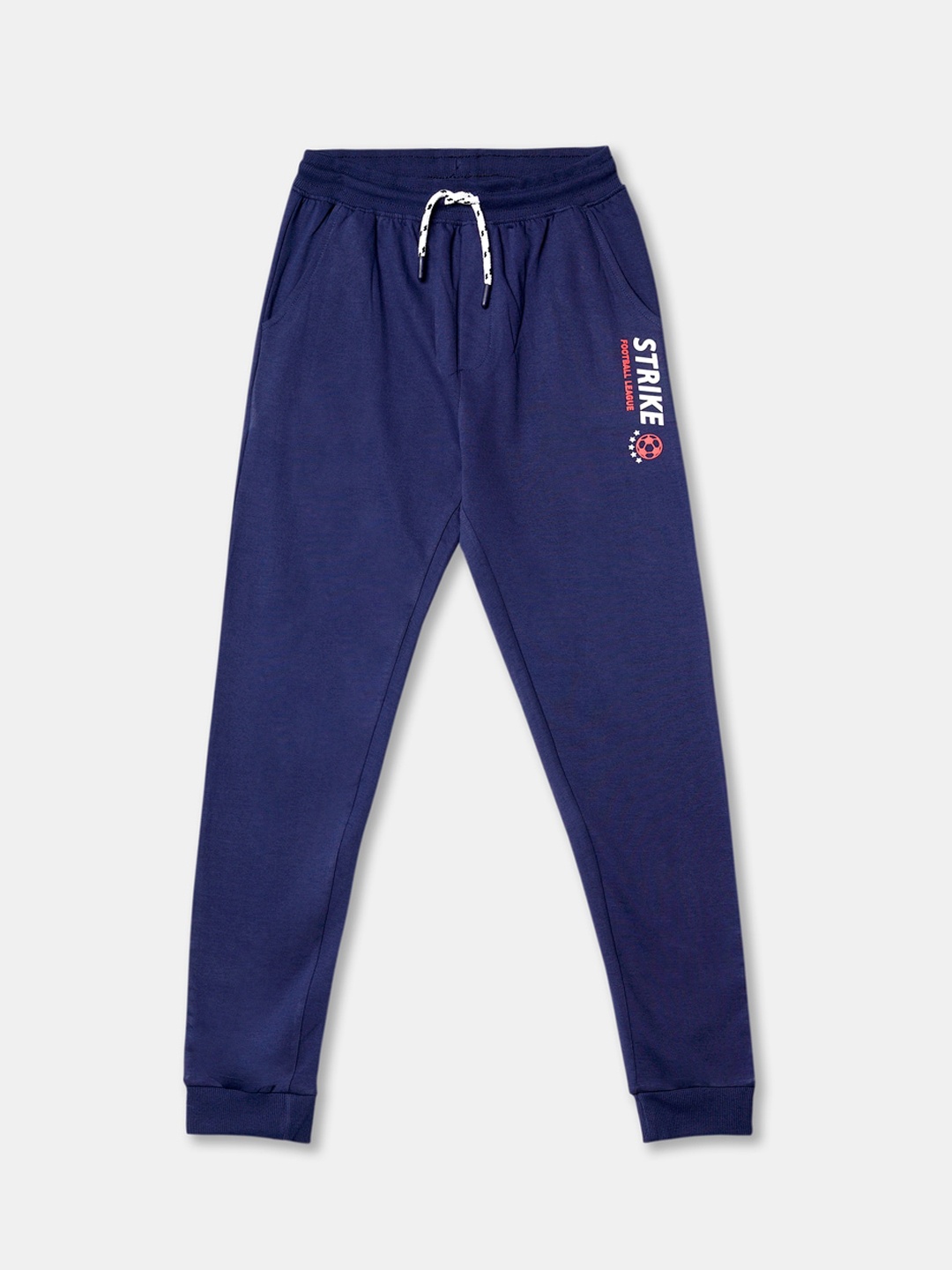 

R&B Boys Blue Solid Cotton Joggers