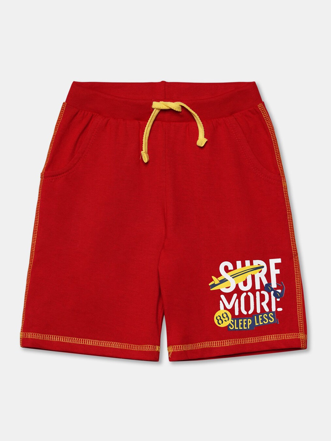 

R&B Boys Red Printed Shorts
