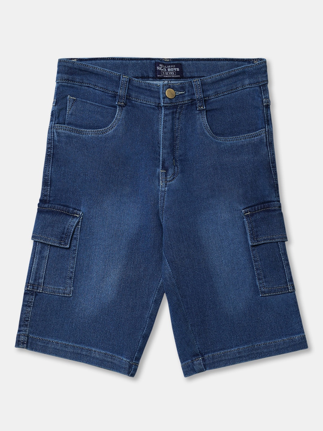 

R&B Kids Boys Blue Washed Denim Casual Shorts