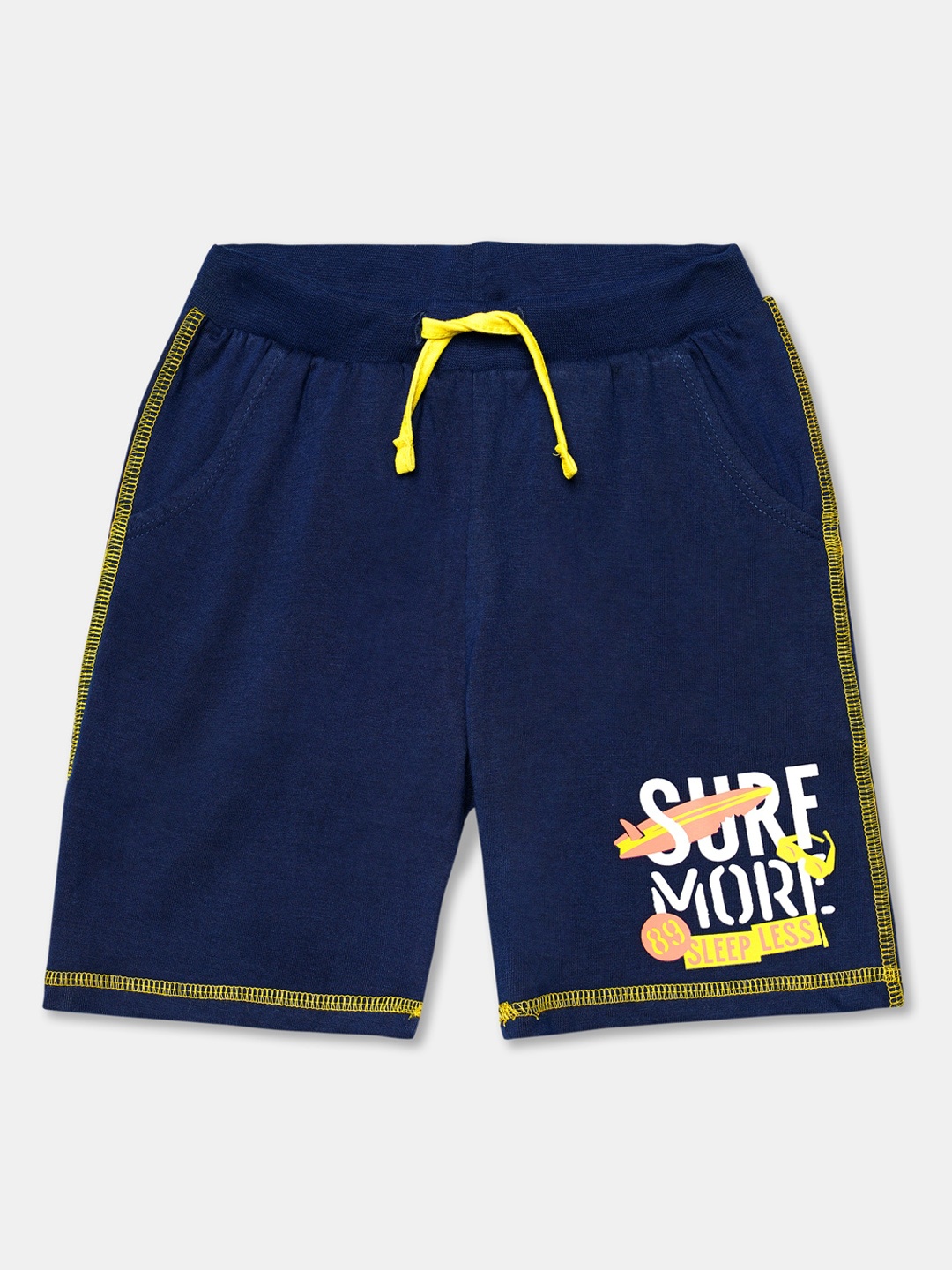 

R&B Boys Blue Solid Mid-Rise Shorts