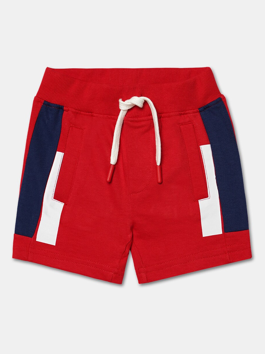 

R&B Boys Red & Blue Colourblocked Regular Fit Shorts