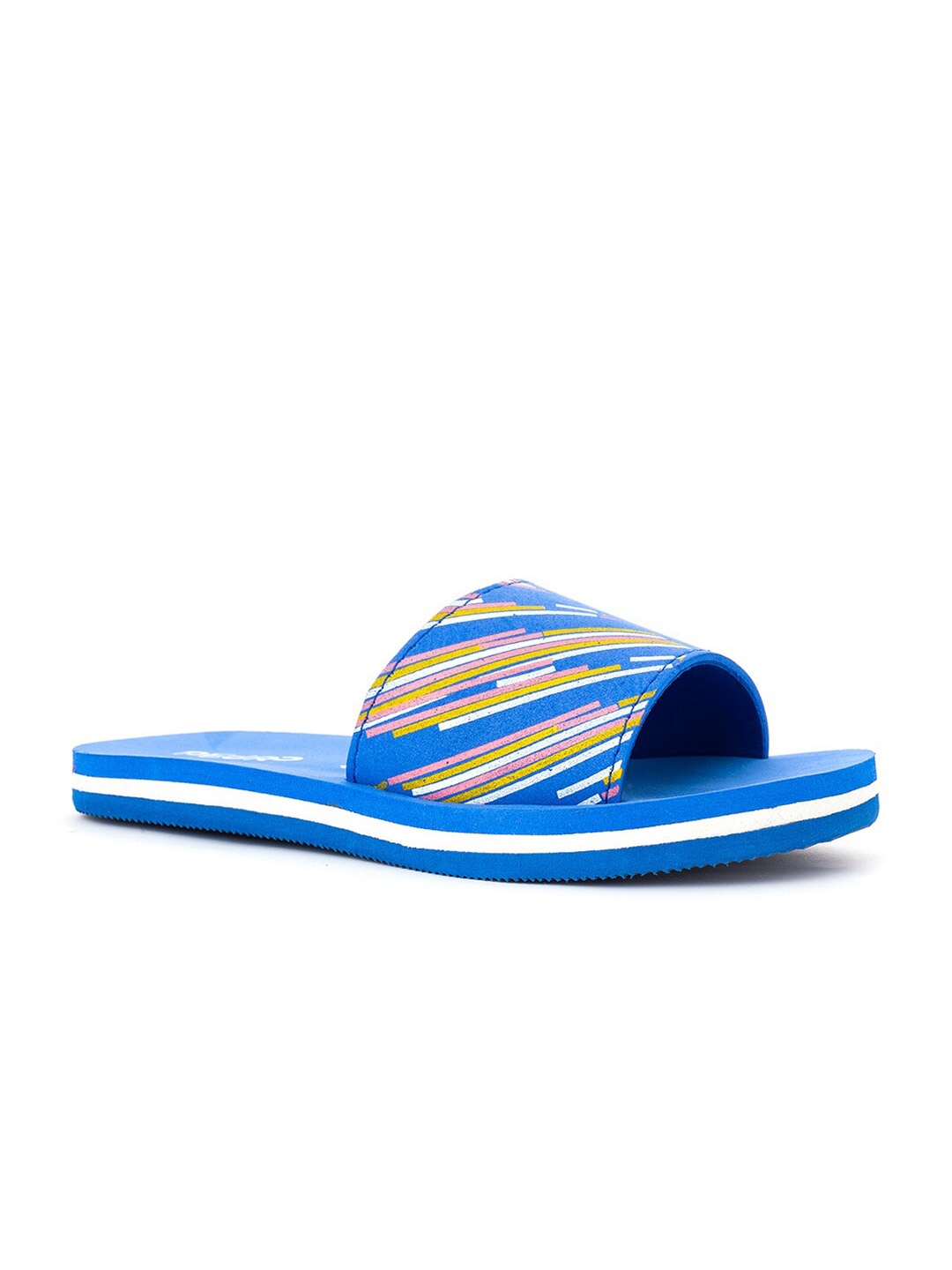 

Khadims Boys Blue & White Printed Sliders