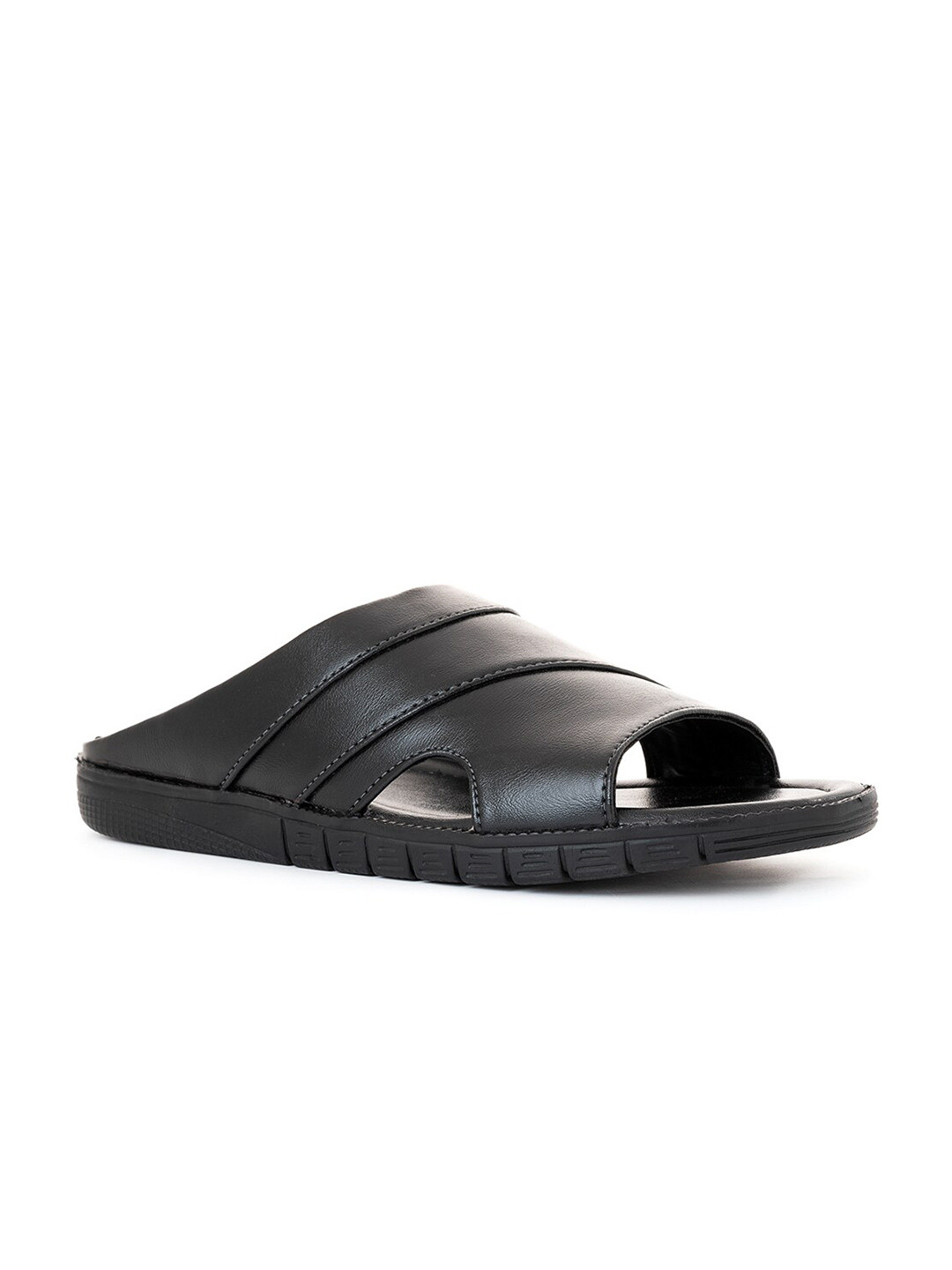 

Khadims Men Black Comfort Sandals