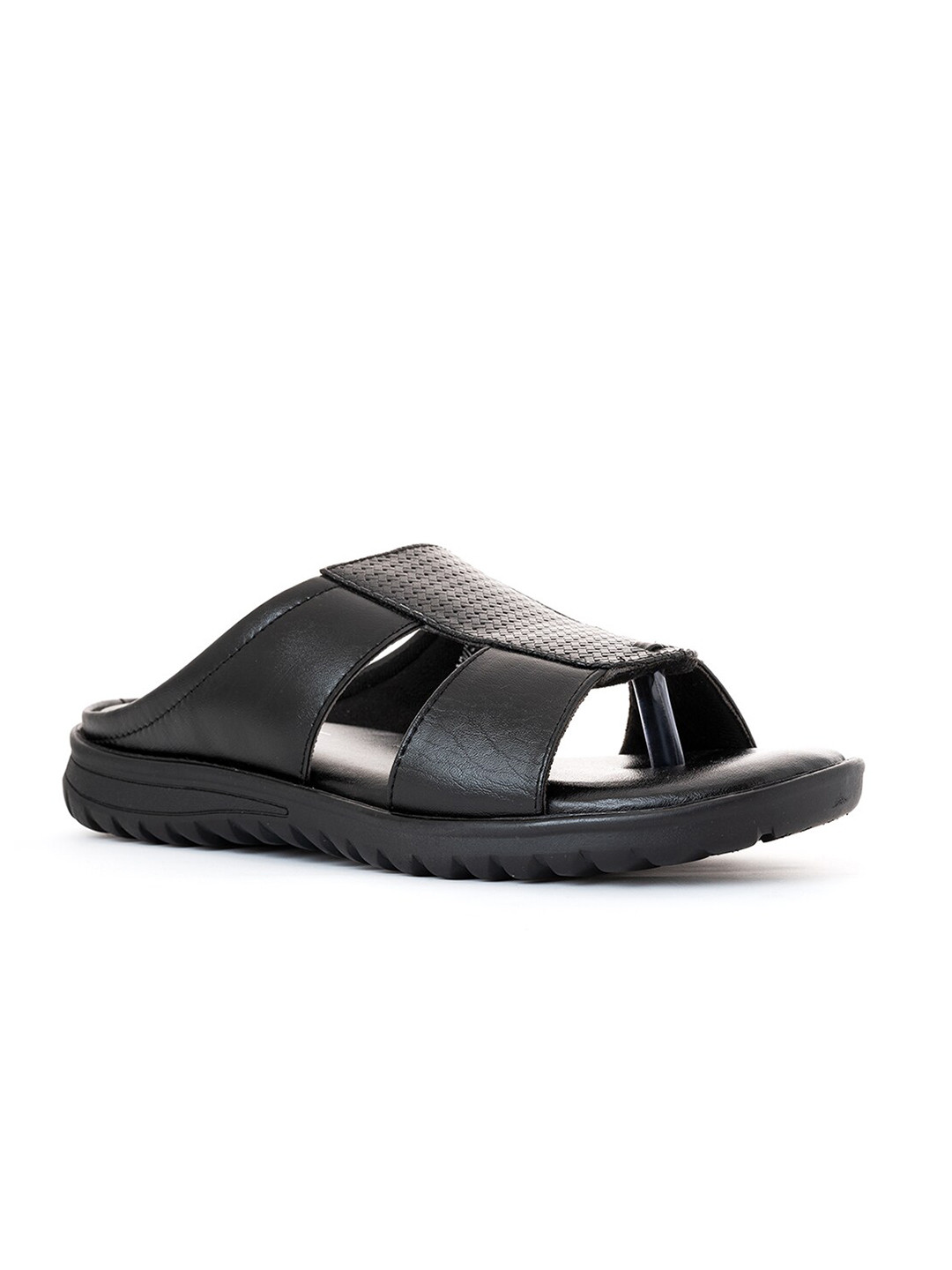 

Khadims Men Black Comfort Sandals