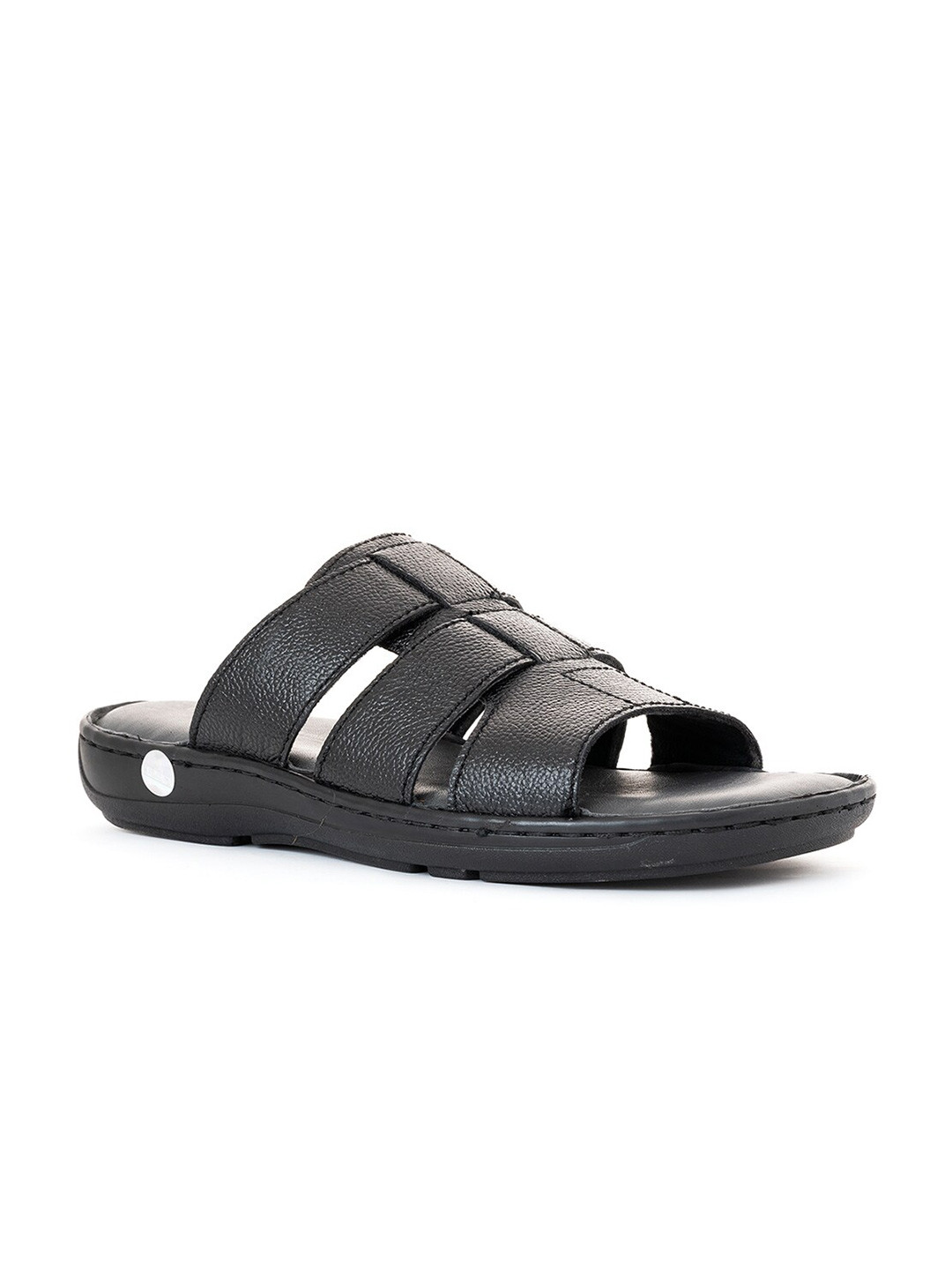 

Khadims Men Black Comfort Sandals