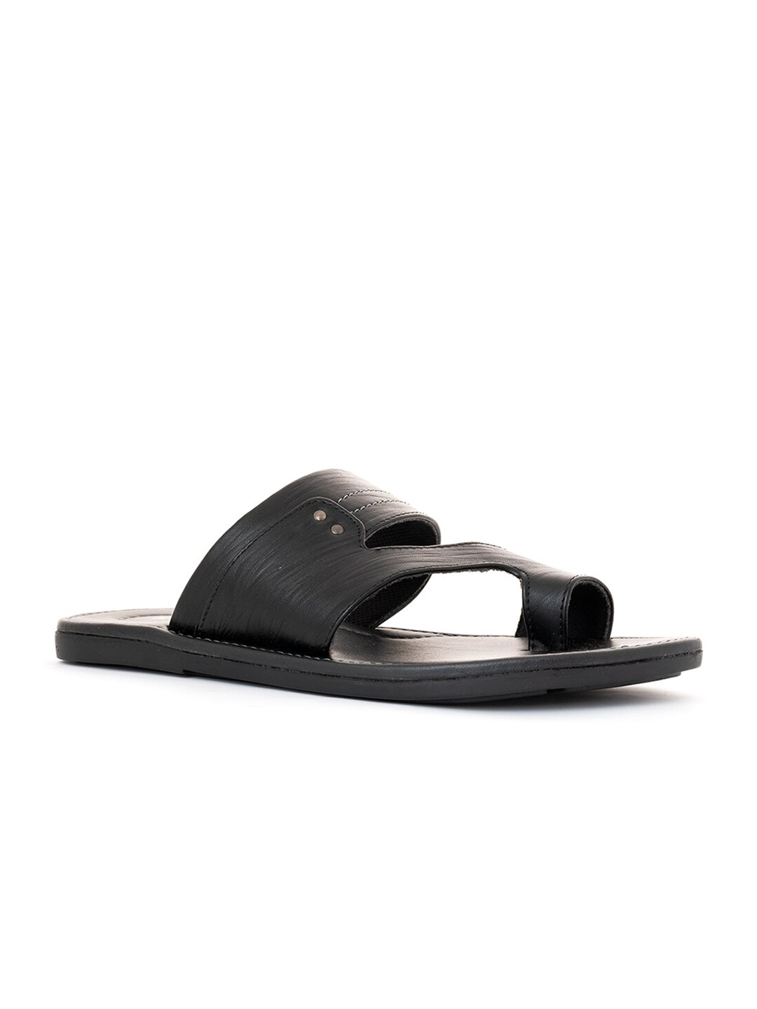 

Khadims Men Black & White Comfort Sandals