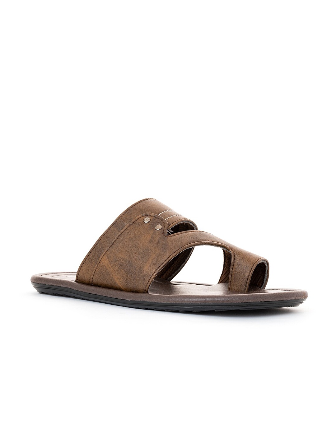 

Khadims Men Brown & Black Comfort Sandals