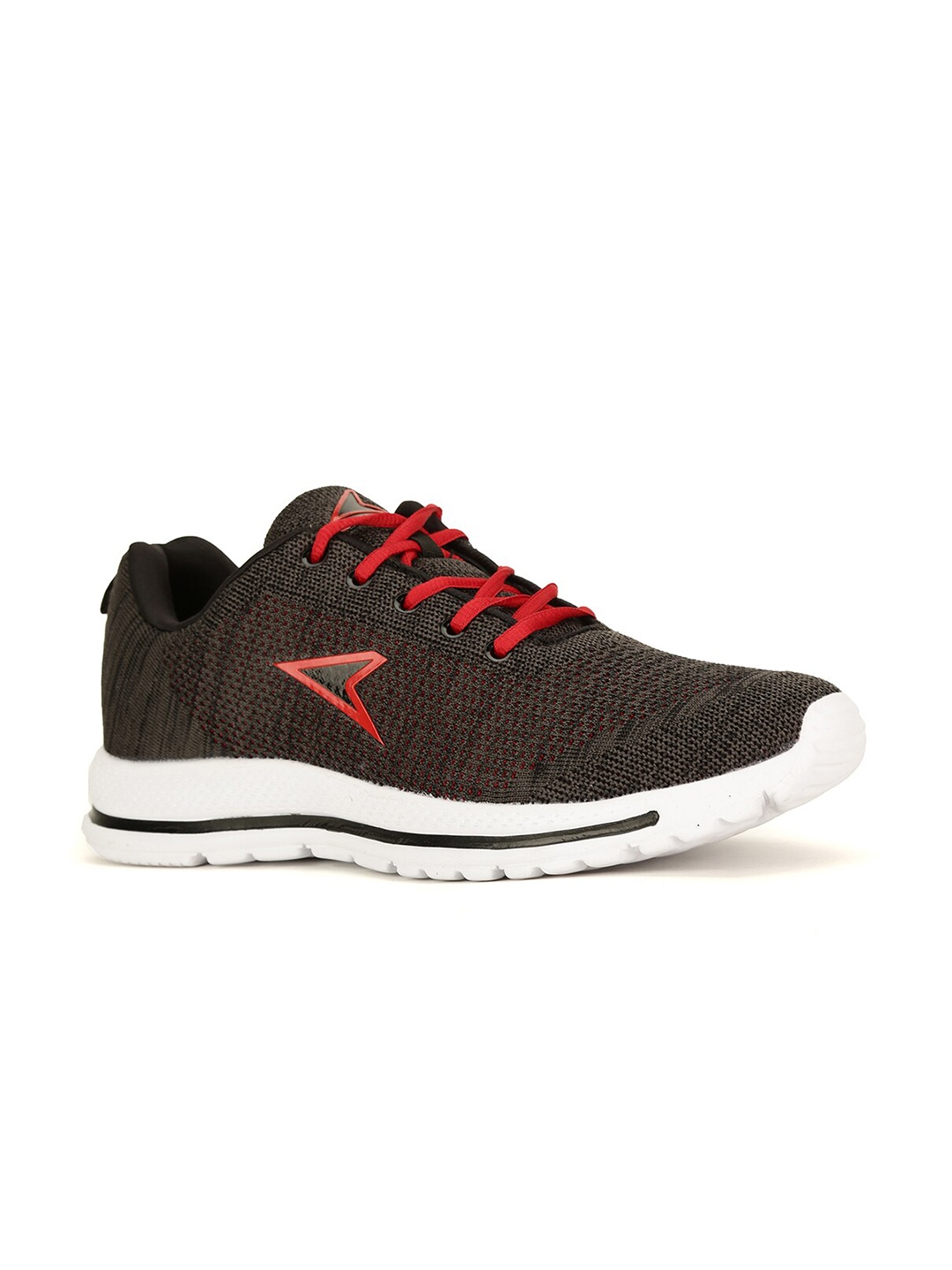 

Power Men Black Textile Running Non-Marking Shoes