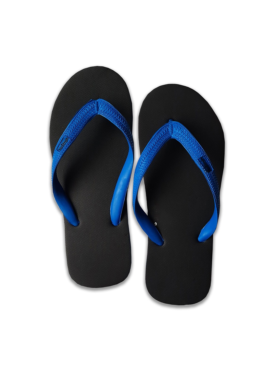 

NoStrain Men Black & Blue Rubber Thong Flip-Flops