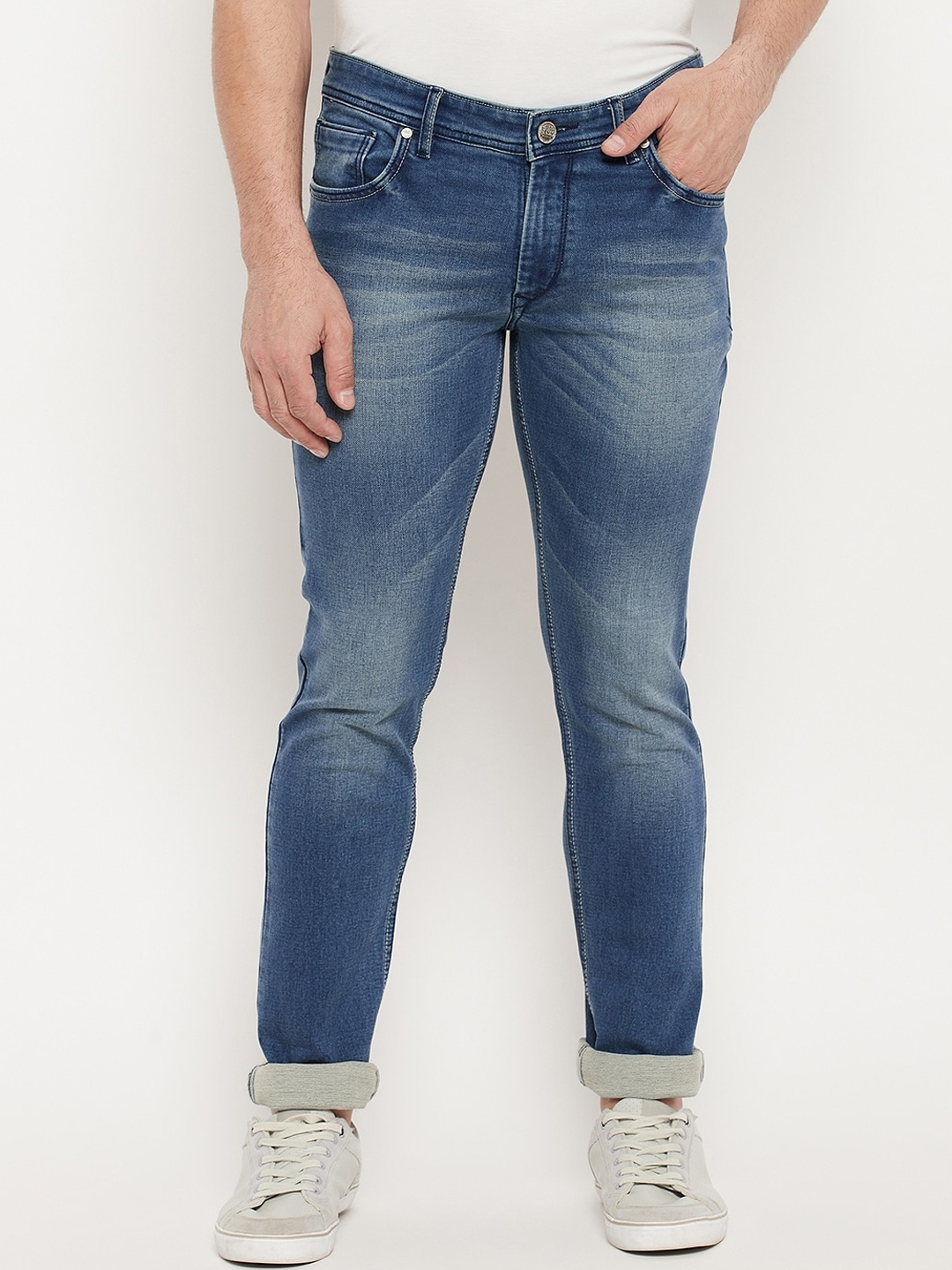 

Duke Men Blue Slim Fit Heavy Fade Stretchable Jeans
