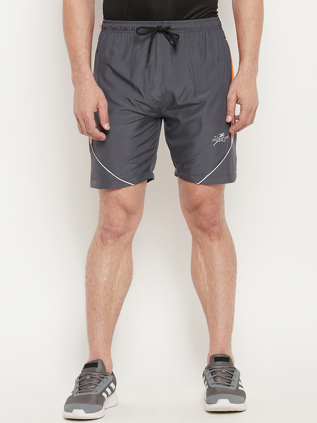 

Duke Men Grey Slim Fit Sports Shorts
