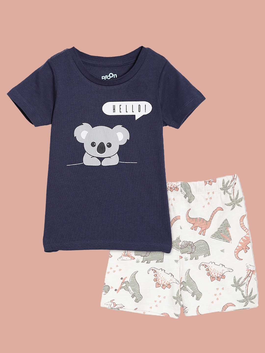 

Broon Boys Navy Blue Clothing Set
