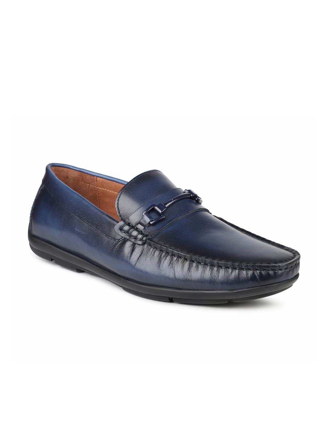 

ATESBER by Inc.5 Men Blue Leather Loafers