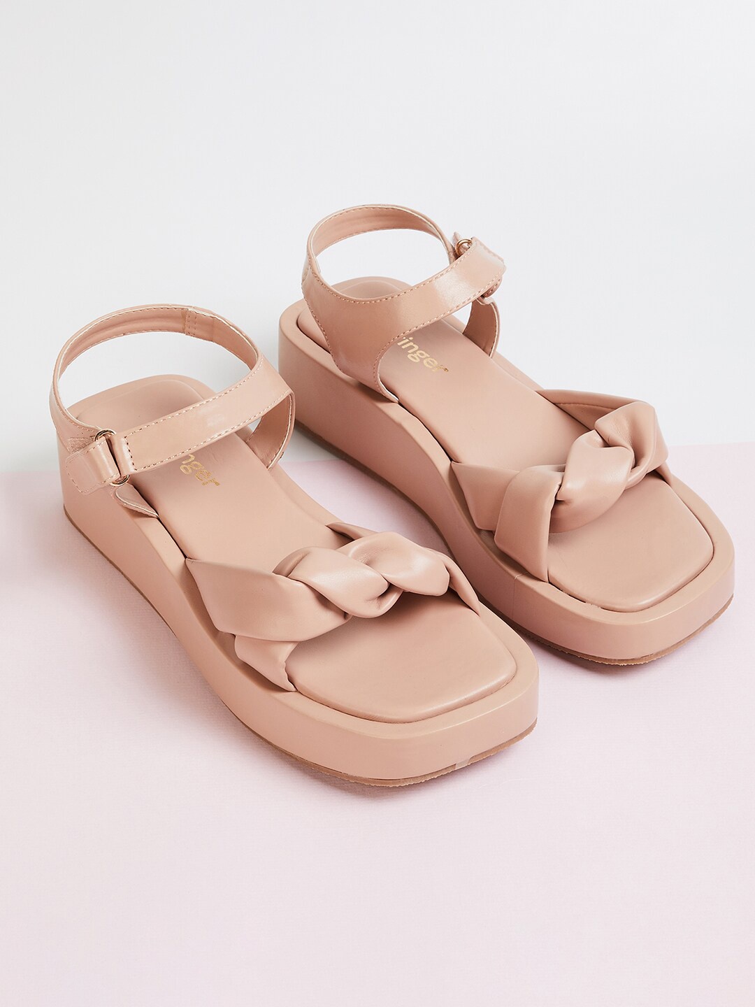 

Ginger by Lifestyle Women's Pink Flatform Heels