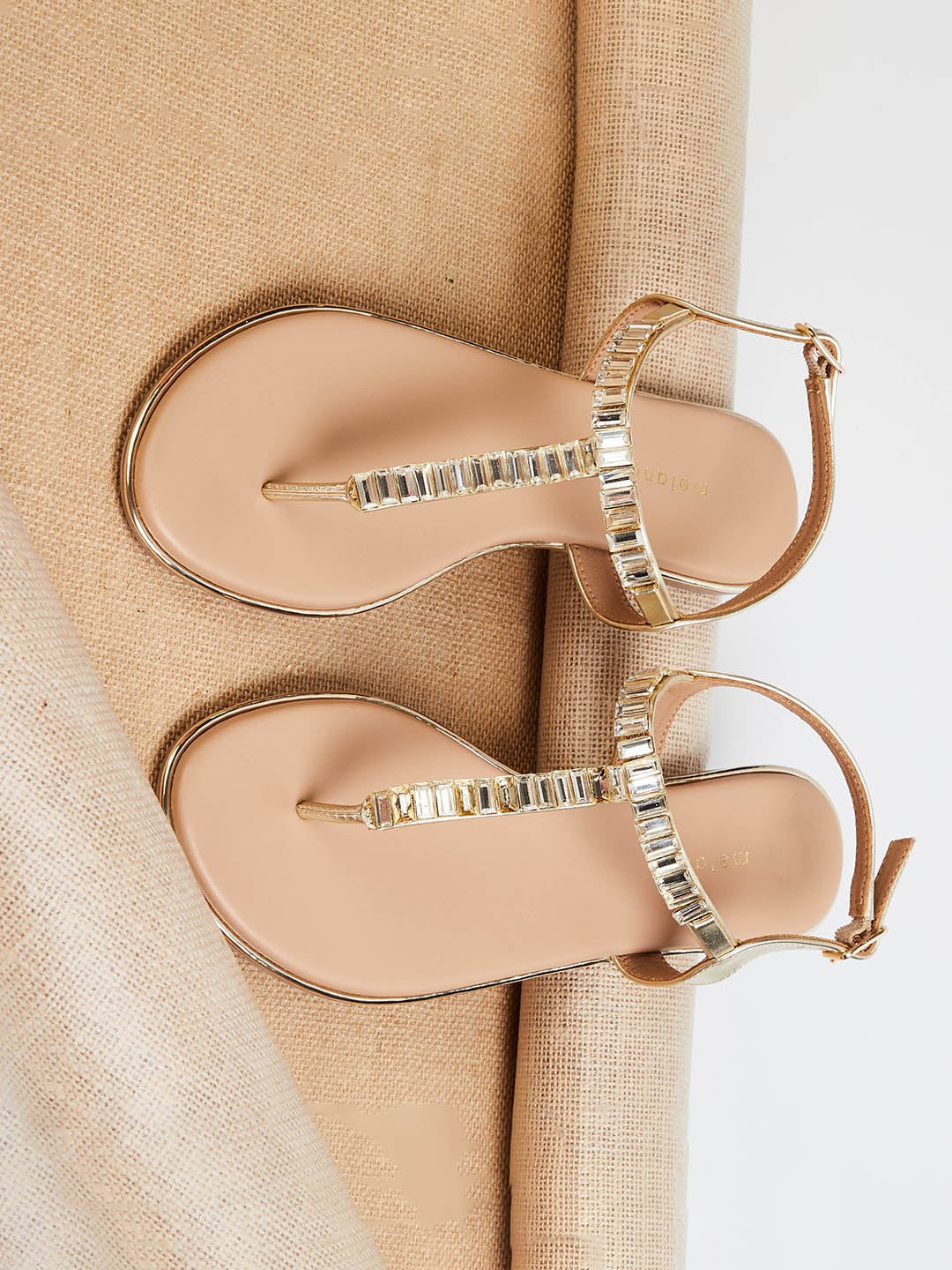 

Melange by Lifestyle Women Gold-Toned Printed Buckles Flats