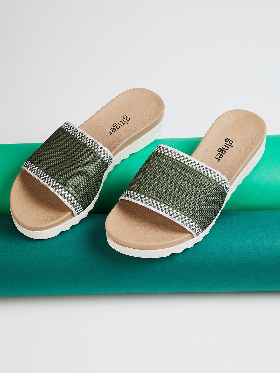

Ginger by Lifestyle Women Olive Green Flats