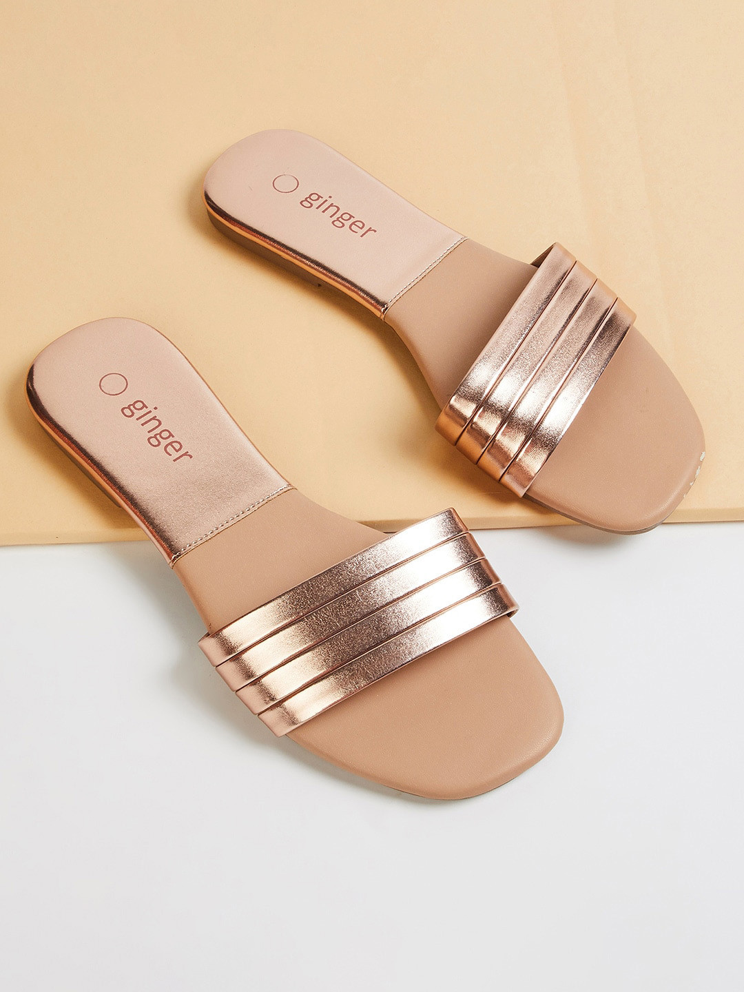 

Ginger by Lifestyle Women Brown Textured Flats