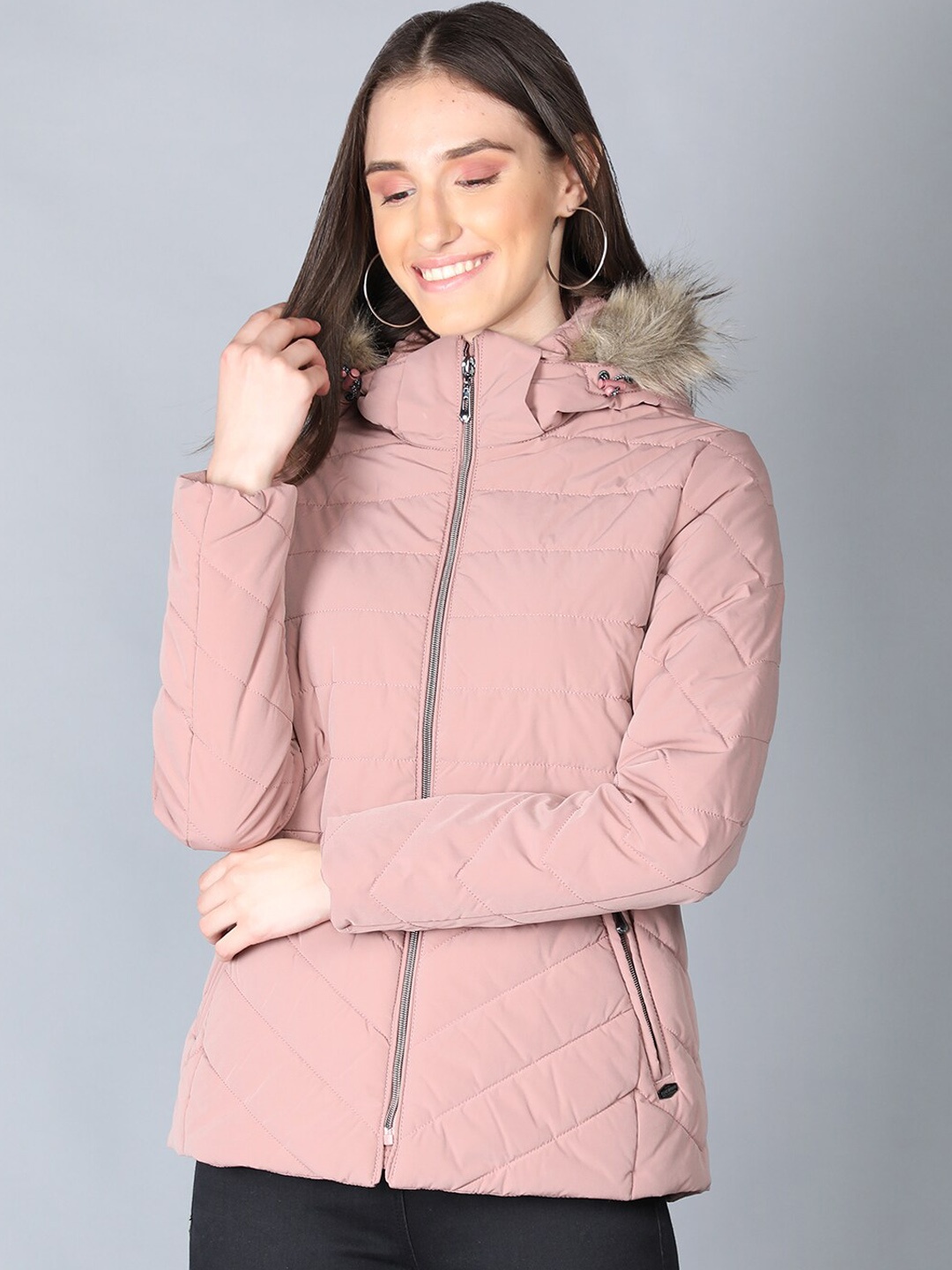 

LURE URBAN Women Pink Colourblocked Parka Jacket
