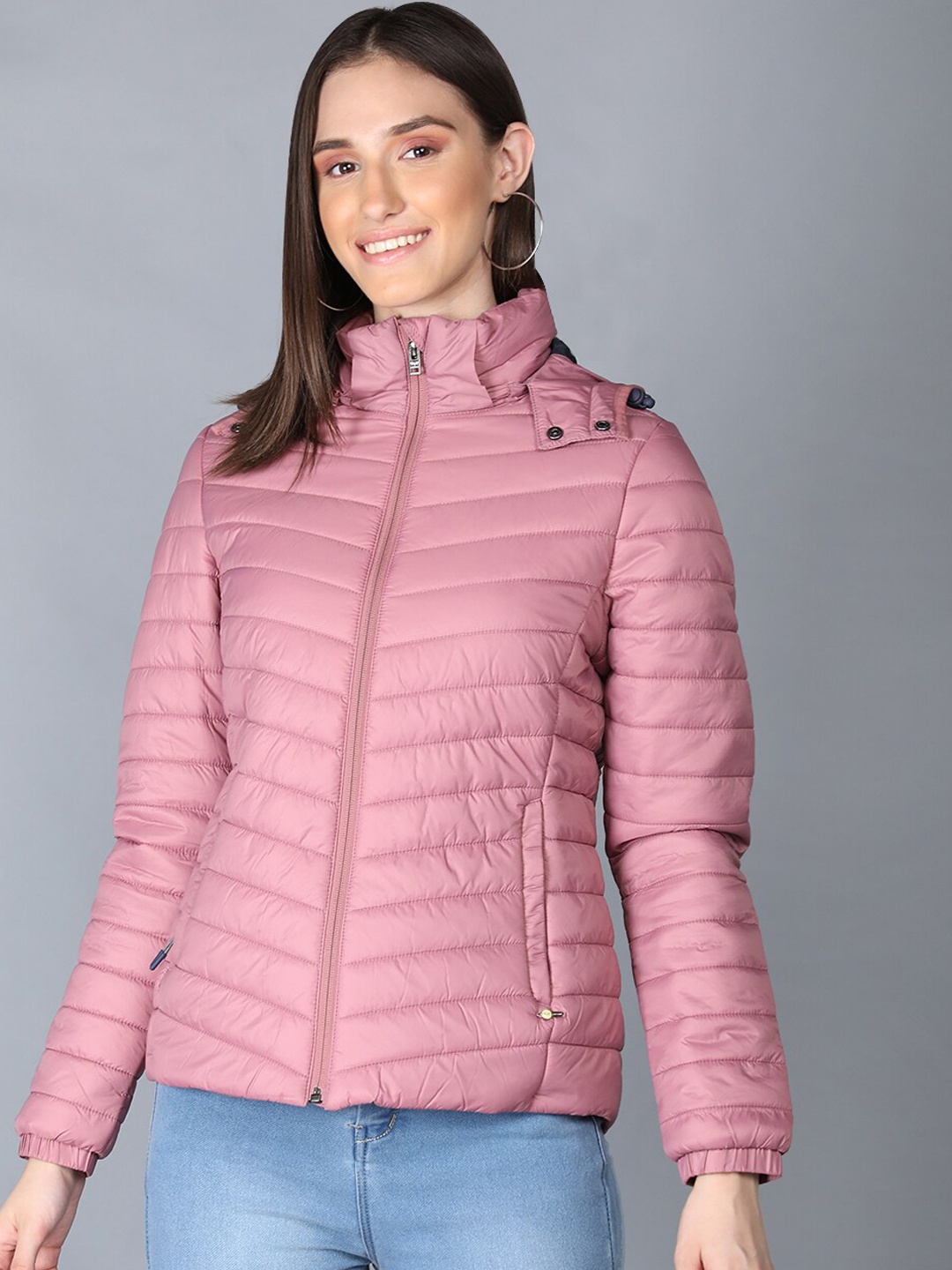 

LURE URBAN Women Pink Puffer Jacket