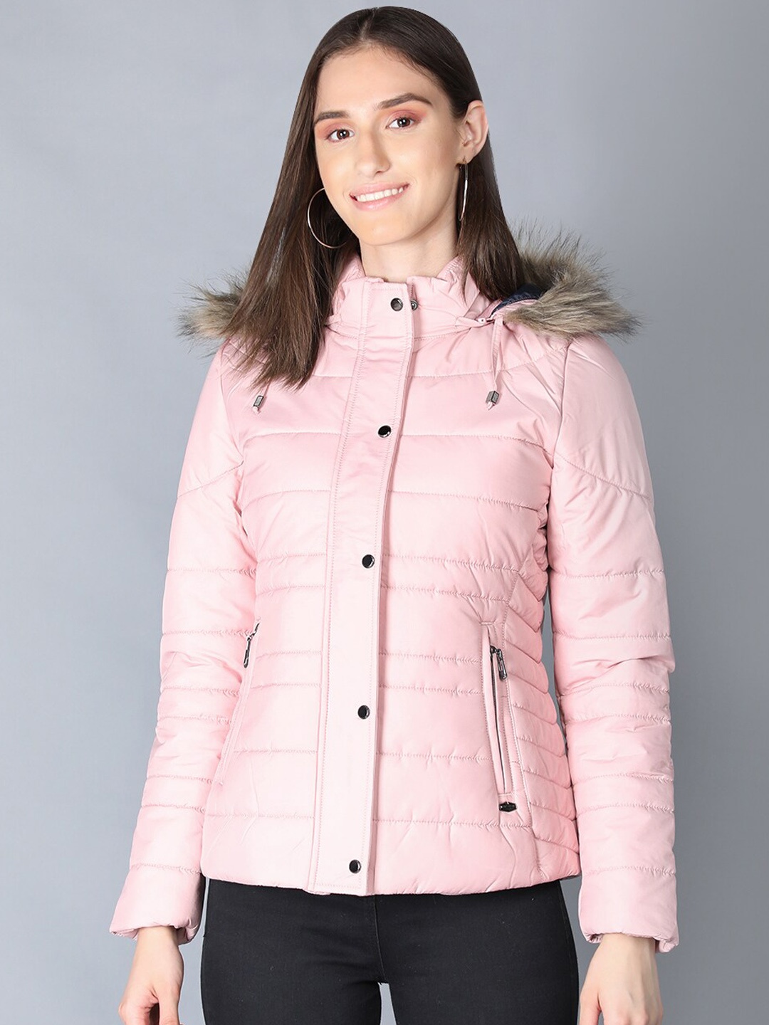 

LURE URBAN Women Pink Parka Jacket